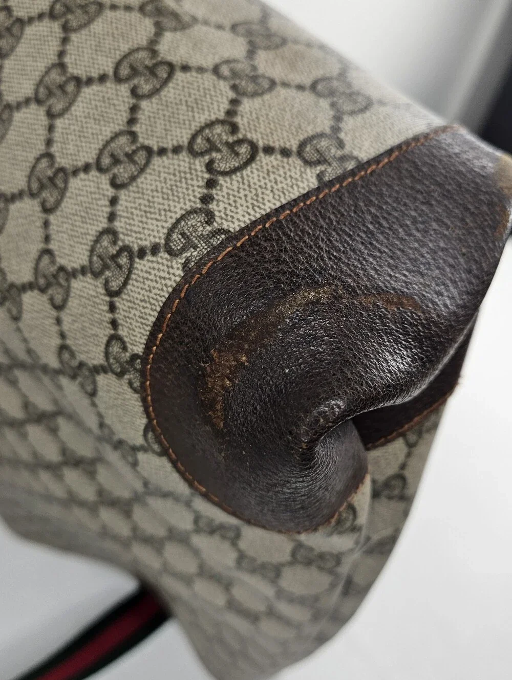 Authentic Gucci Vintage GG Supreme Sherry Line Tote GG Supreme Monogram Bag